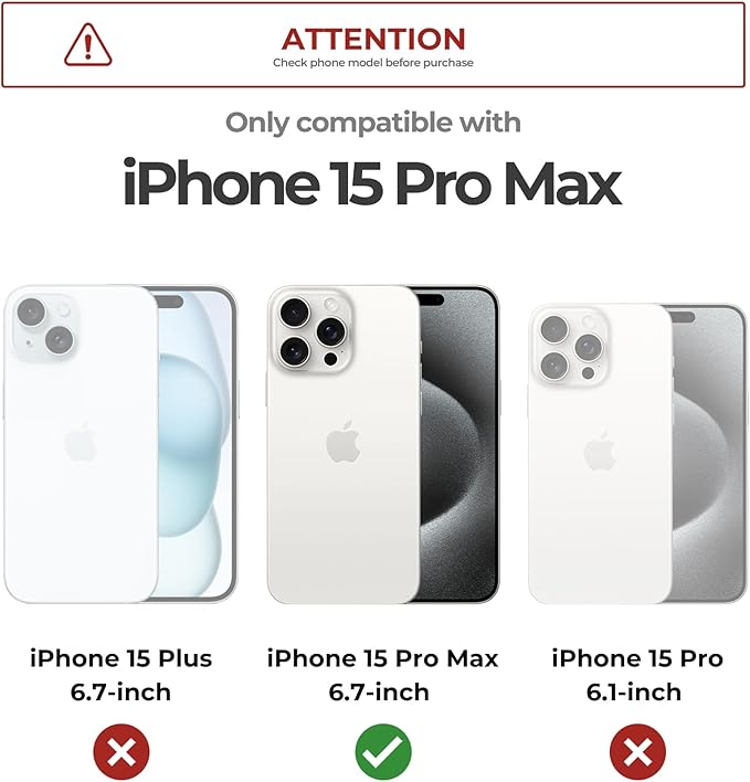 Dexnor for iPhone 15 Pro Max Case with Slide Camera Cover &amp Adjustable Kickstand &amp Built-in Screen Protector Magnetic Rugged Shockproof Bumper Cases Heavy-Duty Magnetic Protective CoverBlack