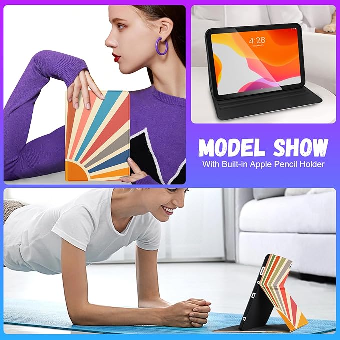 for iPad Air 3rd Generation Case for Apple iPad Pro 10.5 Inch Case Cute Kid Women Girl Girly Kawaii Aesthetic Sun Unique Design Folio Cover for iPad Air 3 Gen 2019 Pro 10.5 Cases