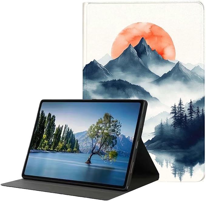 Case for iPad Air 3 10.5 2019/iPad Pro 10.5 2017Slim PU Leather Cover Adjustable Stand Auto Wake/SleepLandscape Mountain