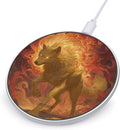 Wolf Flames Mythical Fire Fast Portable Charger 10W Funny Graphic Phone Charging Pad with USB Cable