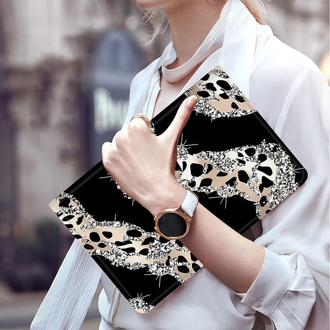 Glittler Black Sliver Leopard print