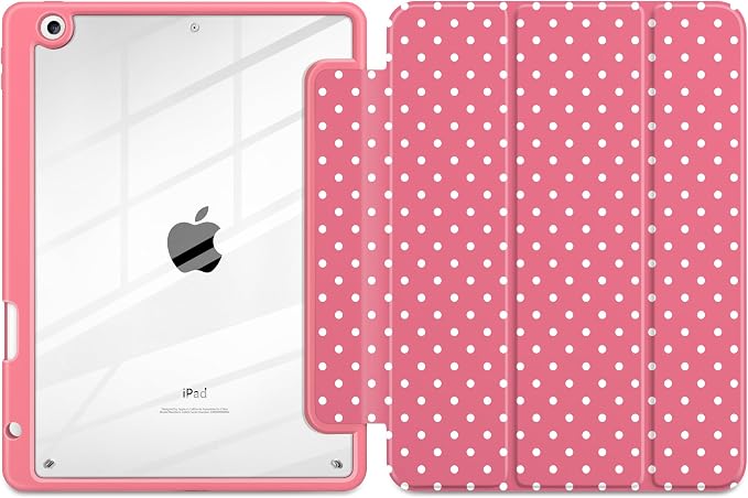 Rose red white dot