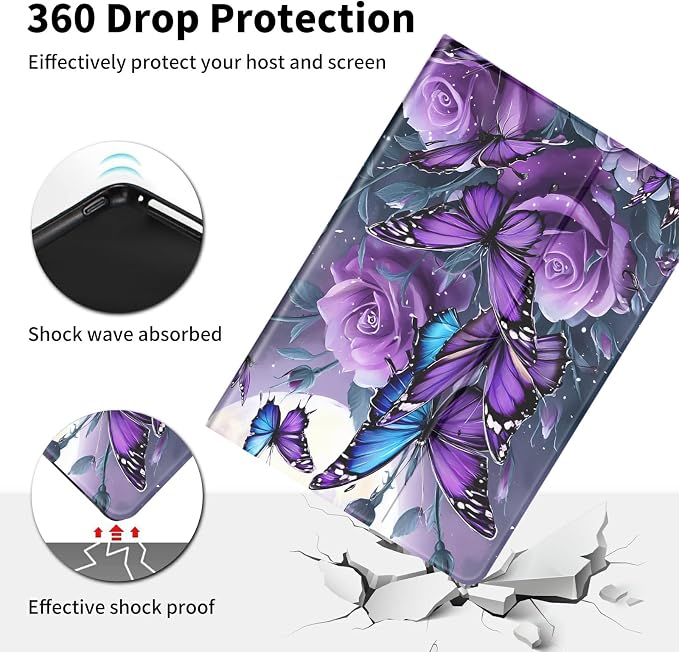Purple Rose Butterflies