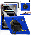 BRAECN for iPad Pro 13 inch Case M5 2025 &amp M4 2024 Heavy Duty Shockproof Protective with Pencil Holder Screen Protector 360°Rotating Stand Handle &amp Shoulder Strap Full Body Cover Kids Friendly