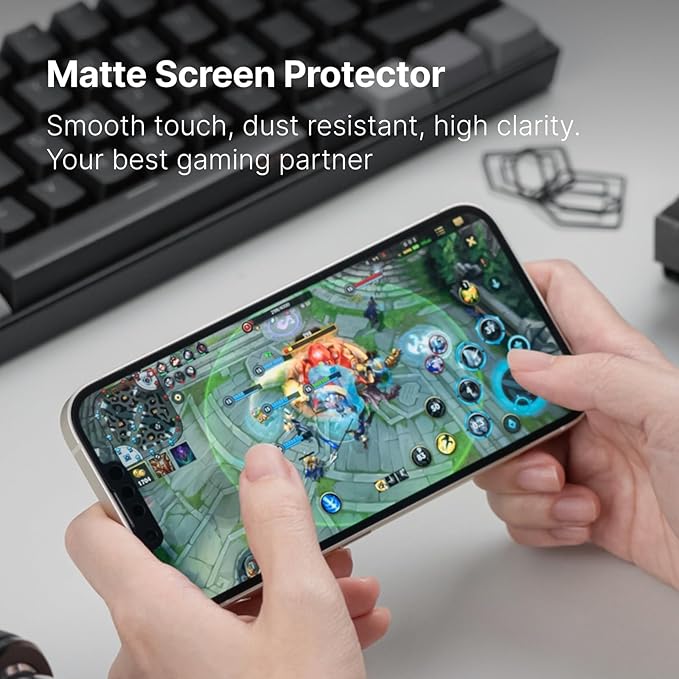 RhinoShield Screen Protector Compatible with iPhone 17 Pro Max / 16 Pro Max | Impact Protector PRO - Smooth Touch Impact and Scratch Resistant Anti-blue Light Installation Tool Included - Matte