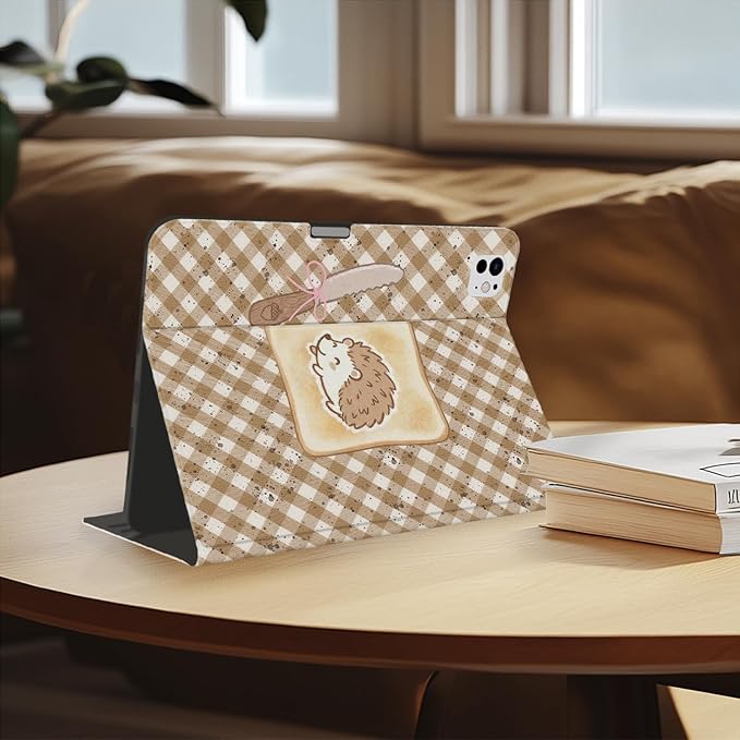 Delicious Toast Pattern Case Compatible with 10.9 iPad 2022Textured Folio Case with Pencil Holder Multi-Angle View Adjustable Stand Auto Wake/Sleep for Girls Boys