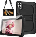 Case for Vortex ZTAB10/T10M PRO 10.1 inch Tablet Hybrid Shockproof Case Built in Kickstand with Screen Protector for Vortex ZTAB 10/T10M PRO 10.1 inch Tablet (Black/Black/1 PC)