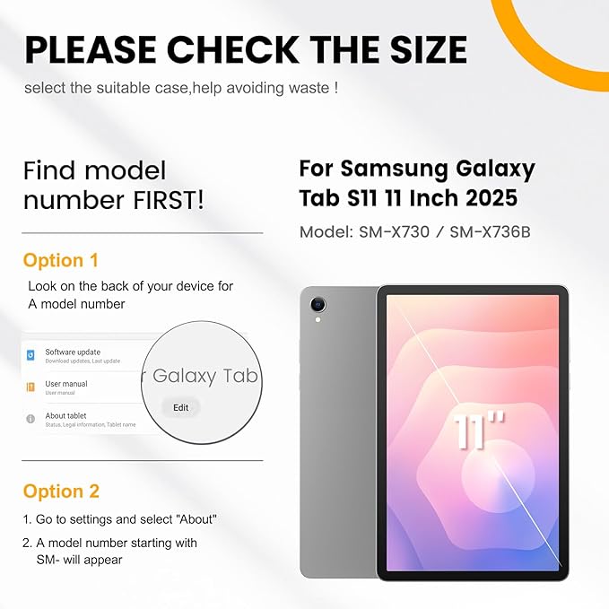 Timecity Case for Samsung Galaxy Tab S11 11-Inch 2025 Model (SM-X730/X736B/X738) Heavy Duty Protective Cover with Screen Protector Rotating Stand Shoulder Strap &amp S Pen Holder Dark Blue