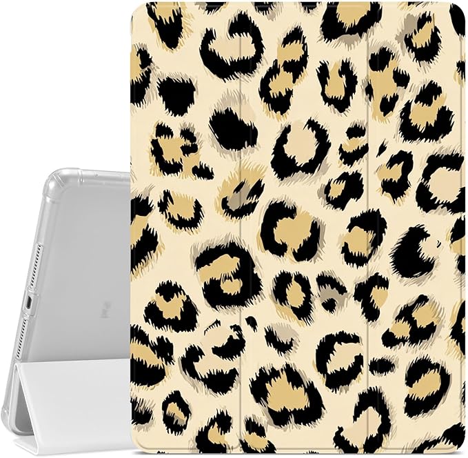 Luxury Leopard Print Case for iPad Pro 11 Inch 2022/2021/2020/2018 Protective CasePencil Holder &amp Clear Soft TPU Back &amp Trifold Stand Cover for Women