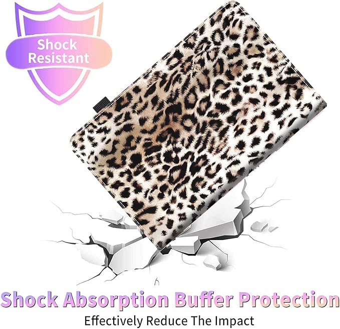 Case Fits All-New Amazon Kindle Fire HD 10 &amp 10 Plus Tablet (13th/11th Generation 2023/2021 Release) 10.1 Durable Shockproof Protective Cover with Auto Wake/SleepLeopard Pattern