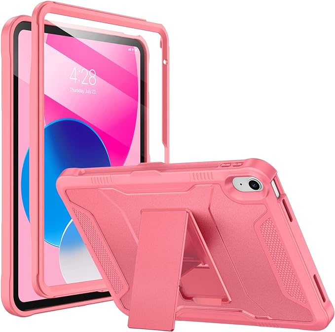 Soke Case for iPad (A16) 11th Generation 11-inch 2025 iPad 10th Generation 10.9-inch 2022 with Built-in Screen Protector and Kickstand Rugged Full Body Protective Cover - Watermelon