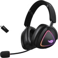 ASUS ROG Delta II Wireless Gaming Headset with Detachable Mic – Tri-Mode (BT 2.4GHz 3.5mm) 50mm Titanium-Plated Drivers 110Hr Battery Lightweight for PC PS5 PS4 Xbox Switch Mobile - Black