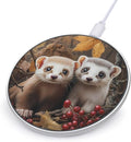 Cute Weasel Wireless Charger Anti-Slip Wireless Charging Pad Slim Charger Mat for Men Women