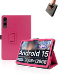 Case for Teclast T65 Tablet 13.4 inch Android 15 TabletsUYRUREL Leather Slim Folding Stand Cover with Hand Strap Magnet for Men Women Full ProtectionRosered.