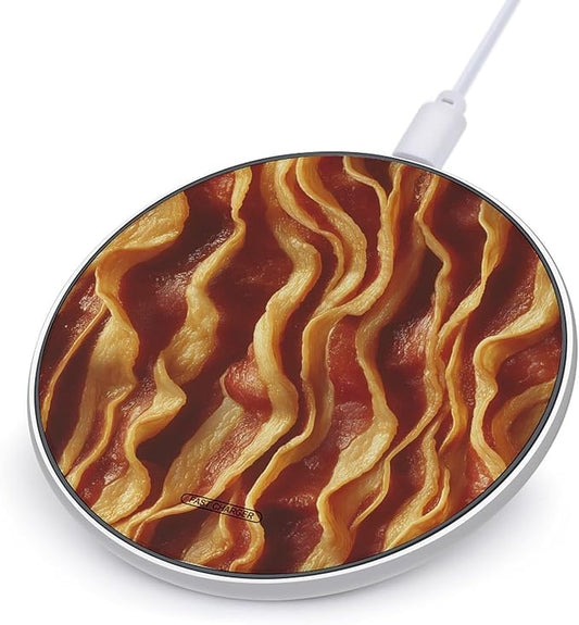 Bacon Wireless Charger Anti-Slip Wireless Charging Pad Slim Charger Mat for Men Women