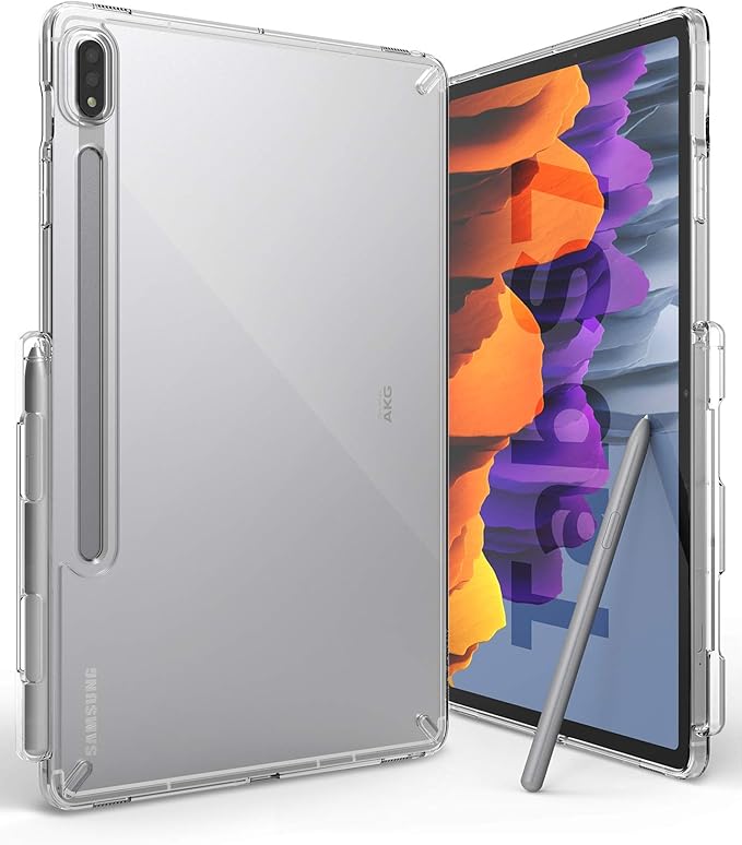 Ringke Fusion Case Compatible with Samsung Galaxy Tab S8 (2022) / S7 (2020) Built-in Stylus S Pen Holder - Clear Transparent