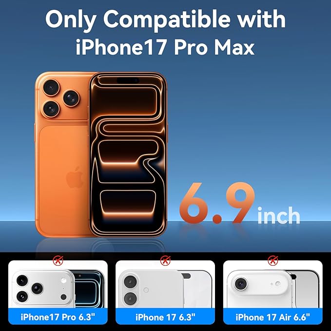 Elecshion 4 Way 360° Anti Spy for iPhone 17 Pro Max Privacy Screen Protector + Camera Lens Protector (2+2) Auto-Align Kit 10X Military Shatterproof Anti Peep Tempered Glass Film for 17 Pro Max
