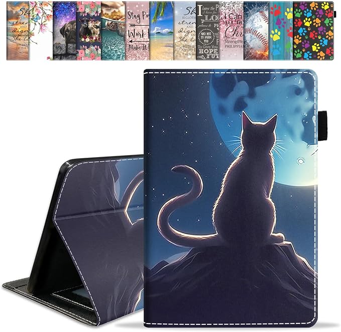 Cartoon Cat Under The Moon