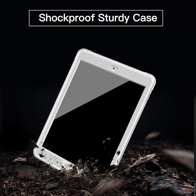 Case for iPad Air 2 Case for iPad 6th/5th Generation 2018/2017 for Apple iPad 9.7 inch with Screen Protector/StandClear Full-Body Coverage Slim Cover for Women Men Kids
