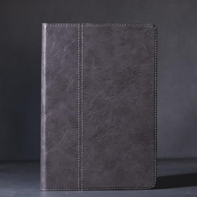 Gexmil Genuine Leather Case for Samsung Galaxy Tab S6 Lite 10.4 Inch with Pencil HolderShockproof Protective Adjustable Kickstand Smart Premium Folio Flip Tablet Cover Grey