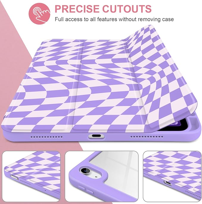 Purple Wavy Checker