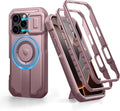 Dexnor for iPhone 16 Pro Case with Slide Camera Cover&ampAdjustable Kickstand &amp Built-in Screen ProtectorCompatible with MagSafe Shockproof Bumper Cases Heavy-Duty Magnetic Protective CoverPeon