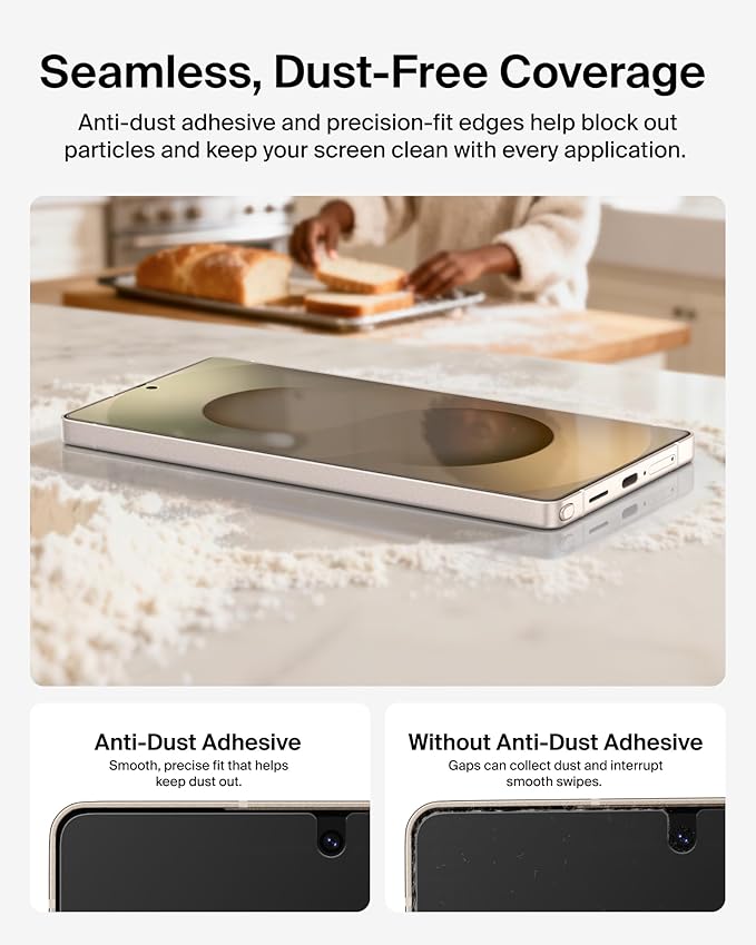 Belkin Titan SmartShield Anti-Reflective Screen Protector for Samsung Galaxy S26 Ultra Scratch Resistant Impact Protection Anti-Fingerprint Ultra-Thin w/Easy Align Tray for Bubble Free Application