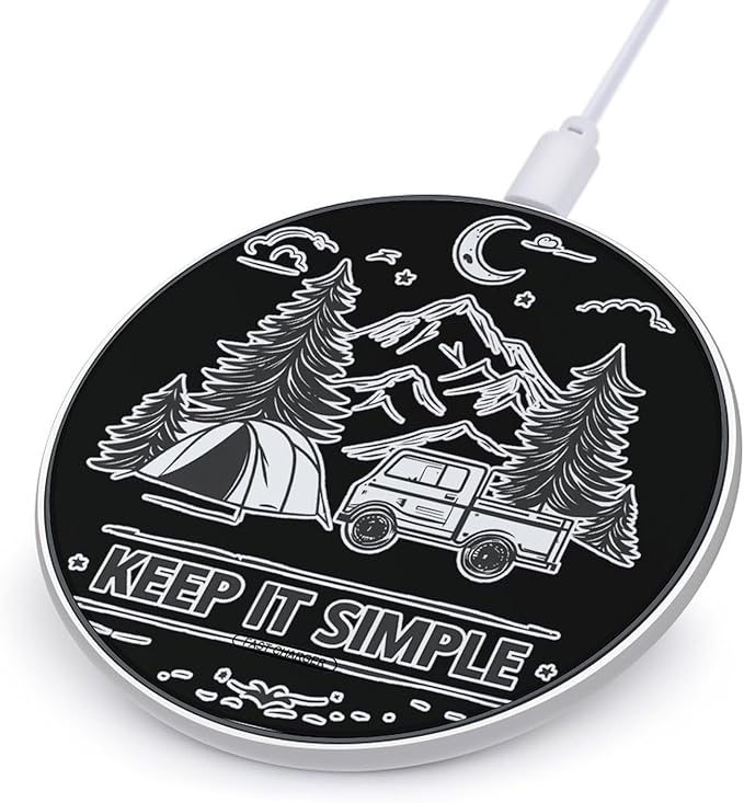 Keep It Simple Camping Camp Phone Charger Magnetic Charging Pad Anti-Slip with USB Cable