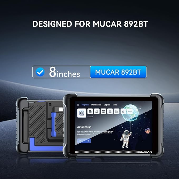 mucar Tempered Glass Screen Protector 892BT Scanner - 9H Hardness HD Clarity Anti-Scratch &amp Easy Installation