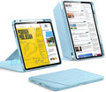 ESR for iPad Air 13 Inch Case M4/M3/M2 (2026/2025/2024) Vertical Stand Cover Multi Stand Angles Ultra-Stable Case with Pencil Holder Flip Series Light Blue