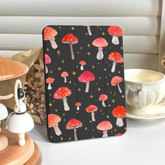 Black red mushrooms