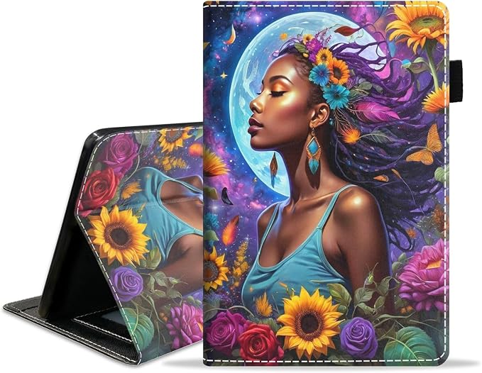 Black Girl and Flowers