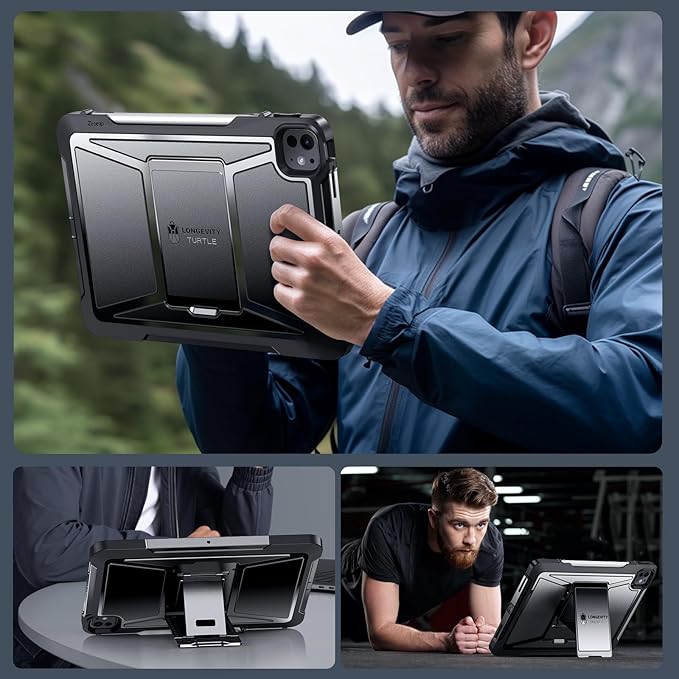 ZtotopCases for iPad Pro 13 Inch Case (M5/M4) 2025/2024Pro 12.9 Inch 6th/5th/4th Generation 2022/2021 Full Body Protective Rugged Cover with [Pencil Holder+Screen Protector] for iPad Pro 13Black