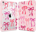 May Chen for iPad Air 11-inch M4/M3/M2 (2026/2025/2024) iPad Air 5th/4th 10.9 Inch - Shockproof Cover with Clear Back Shell &amp Penceil Holder Auto Wake/Sleep Stand Cover Bow Ribbon