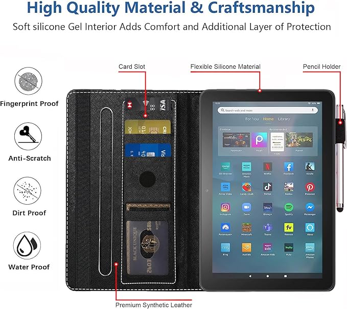 Case for All-New Amazon Fire Max 11 Tablet (11 Inch 13th Generation 2023 Release) Slim Folding Stand Folio Cover with Card Slot &amp Auto Wake/Sleep - Funny Donkey