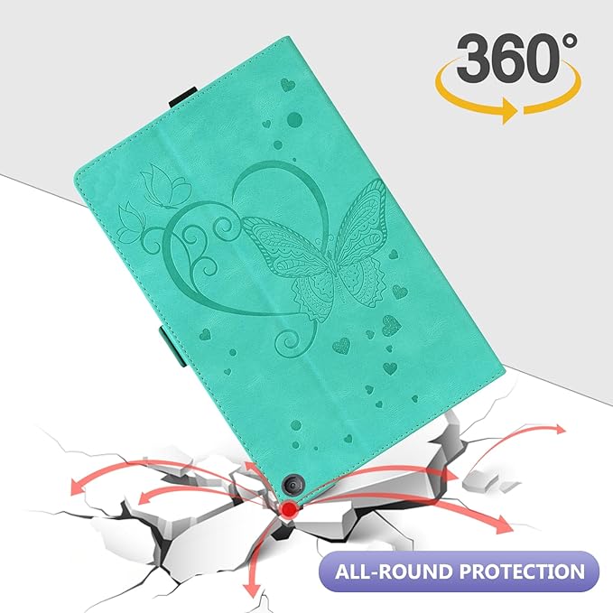 Dteck Case for All-New Amazon Fire HD 10 Tablet 13th Generation 2023 10.1 HD 10 &amp 10 Plus Tablet 11th Generation 2021 CoverMulti-Angle Stand Slim Folio Shockproof Protective Wallet Case Green
