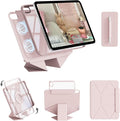 Case for iPad Air 11-Inch M4/M3/M2 (2026/2025/2024) iPad Air 5th/4th Generation (2022/2020) 10.9 with Pencil Holder Detachable Magnetic 360° Rotating Lightweight Protective Cover Pink