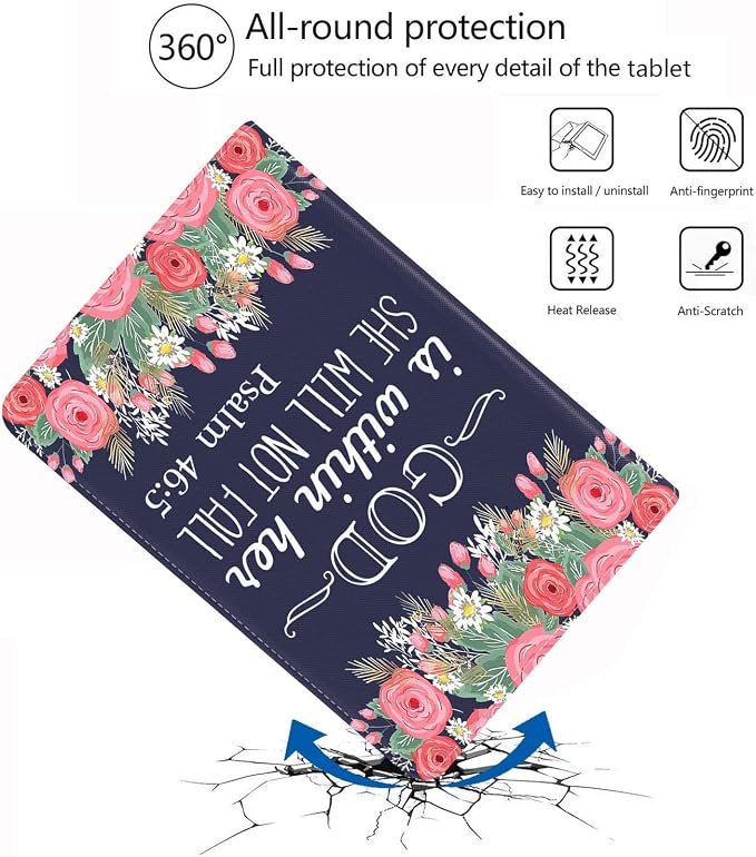 Floral Quote Bible Verses Psalm 46:5