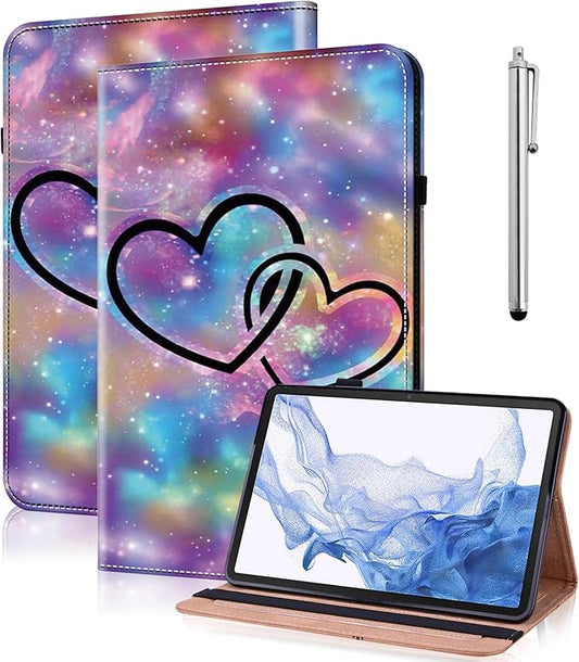 Case for Amazon Kindle Fire Max 11 Case (13th Generation 2023 Release) 11PU Leather Folio Stand Protective Cover with Card Solts for Fire 11 Tablet - Two Hearts