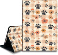 Bxgolkgd Tablet Case for iPad 10.5 Inch (iPad Air 3rd 2019/iPad Pro 2017)Shockproof Stand Cover with Heat DissipationAuto Wake/Sleep FunctionDog Paw Prints and Plum Blossoms