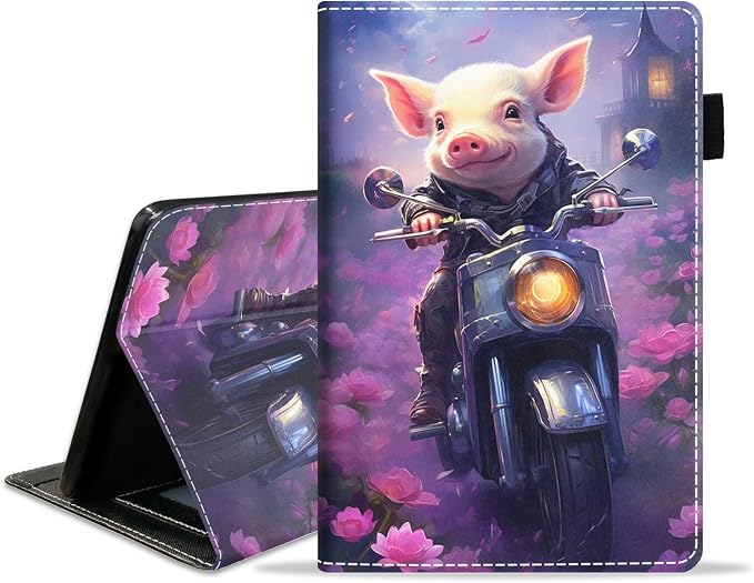 Pig Riding a Motorcycle