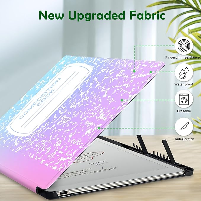 Case for Remarkable Paper Pro Tablet 11.8 (Released in 2024) Hard Back Shell Protective Book Folio Cover with Built-in Pen Holder with Auto Sleep/Wake Function.