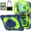 for Samsung Galaxy Tab A11 Plus/A9+ Case 2025/2023 11 Rugged Galaxy Tab A11+ Case Samsung A9 Plus Tablet Cover with 360 Rotating Stand Hand Strap Shoulder Strap Screen Protector Navy Green