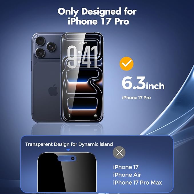 UNBREAKcable Privacy Screen Protector for iPhone 17 Pro Full Coverage Shatterproof Tempered Glass [True 28°Anti Spy] [9H Hardness] [Easy Installation Frame] 2-Pack Private Screen for iPhone 17 Pro