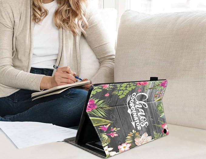 Chaos Coordinator Quote Colored Floral Wreath Print