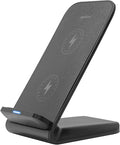 BoxWave Charger Compatible with Motorola razr (2023) - Wireless QuickCharge Stand (15W) Desktop Viewing Qi Wireless Charging - Jet Black