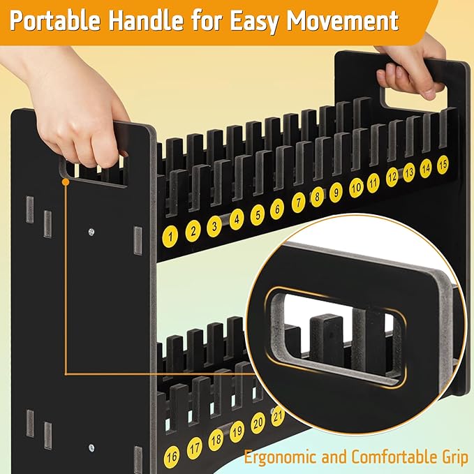 Cell Phone Holder Classroom Cell Phone Storage 2-Tier Multiple Cell Phone Stand Rack with 1-30 Number Stickers PVC Board Mobile Phone Holder Desktop Organizer for Classroom (Black 30 Slots)