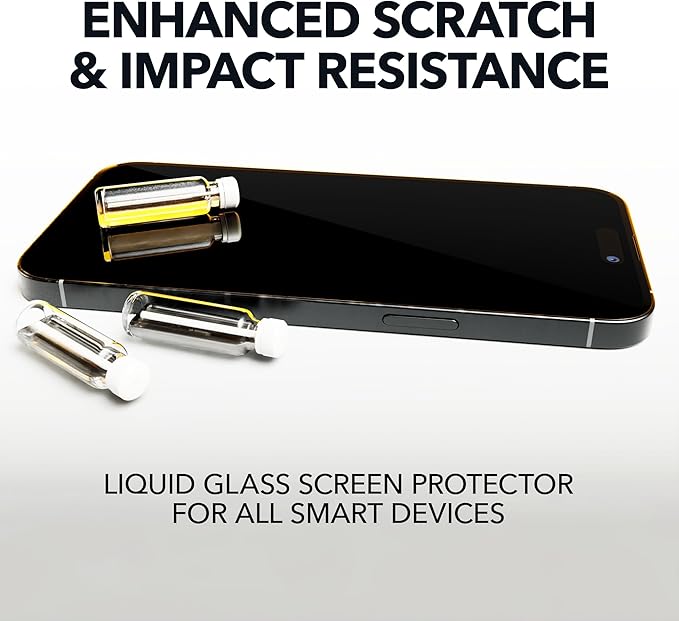 cellhelmet Liquid Glass Wipe On Extreme Glass Protection | $50 Repair Protection Guarantee | Scratch &amp Shatter Protection | Universal Glass Screen Protector for Phones and Smart Watches