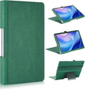 Case Compatible with Lenovo Tab Plus 11.5 inch Tablet PU Leather Business Cover for Pad Studio (TB351FU) Folding Stand CoverDark Green