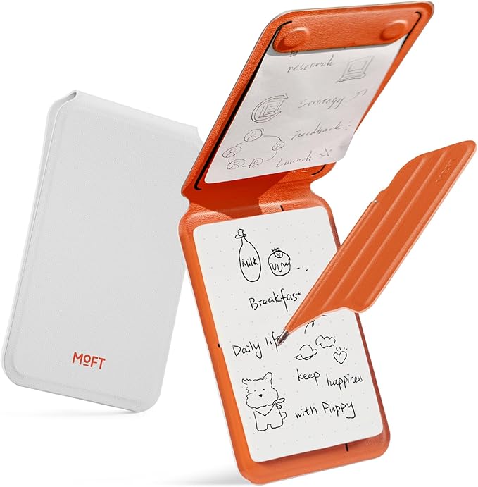 MOFT Magnetic Compatible Note Flip Magnetic Notepad &amp Card Holder with Invisible Pen Compatible with iPhone 16 Series and Other Phones Two Types of Notepad Misty Cove + Sunset